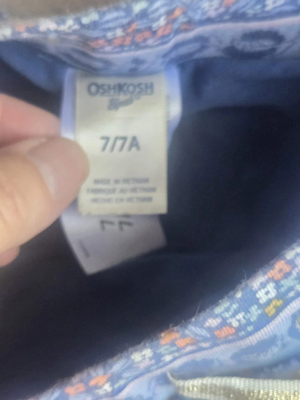 OshKosh B'gosh Blue Floral-Striped Mini Skirt